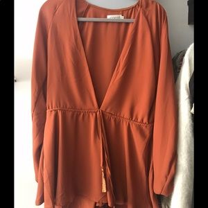 Burnt orange romper